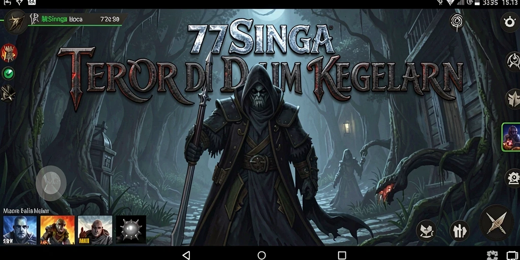 Screenshot gameplay 77SINGA yang menunjukkan suasana Horror yang mencekam.