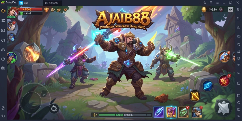 Tampilan gameplay AJAIB88 dengan pertarungan seru dan grafis menawan.