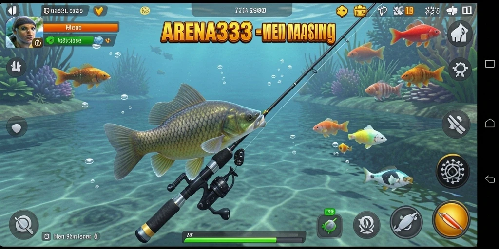 Tangkapan ikan spektakuler dalam gameplay ARENA333.