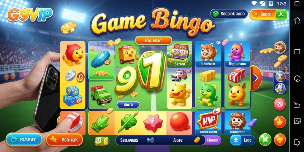 Tampilan seru gameplay G9VIP saat bermain Bingo.
