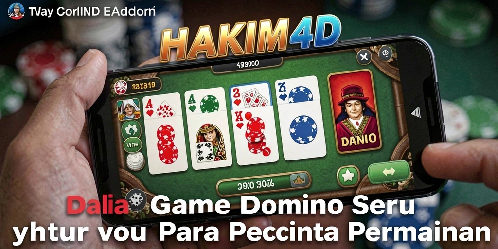 Screenshot gameplay HAKIM4D menampilkan aksi permainan Domino yang seru.
