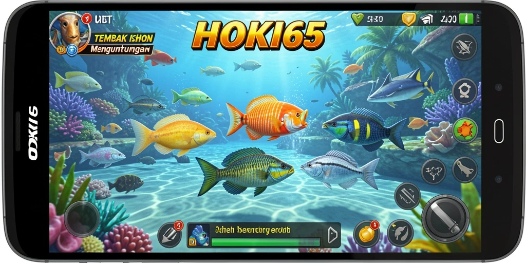 Gameplay seru di HOKI65 dengan berbagai ikan untuk ditangkap.