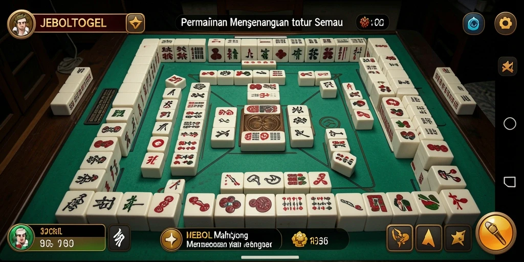 Screenshot gameplay <strong>JEBOLTOGEL</strong> yang menunjukkan keseruan bermain Mahjong.
