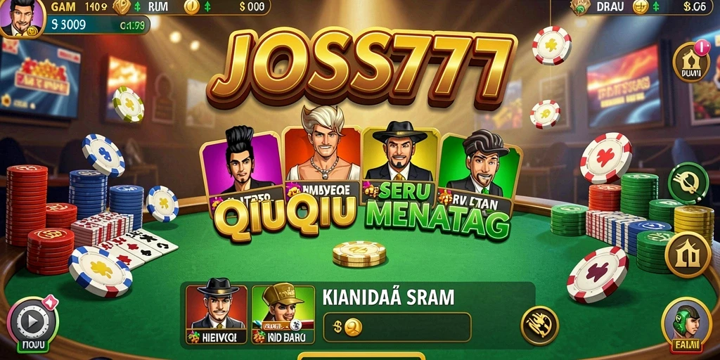 Tampilan gameplay QiuQiu yang seru dan menarik di JOSS777.