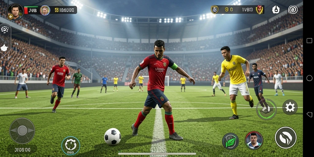 Tampilan seru dari gameplay JV88 yang menangkap aksi olahraga.
