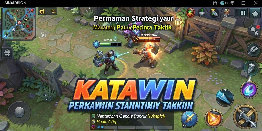 Tangkapan layar gameplay KATAWIN yang menampilkan aksi strategi nyata.