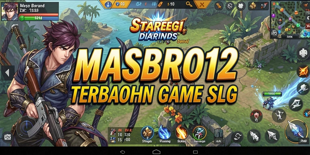 Tangkapan layar utama menunjukkan pertempuran epik dalam gameplay SLG.