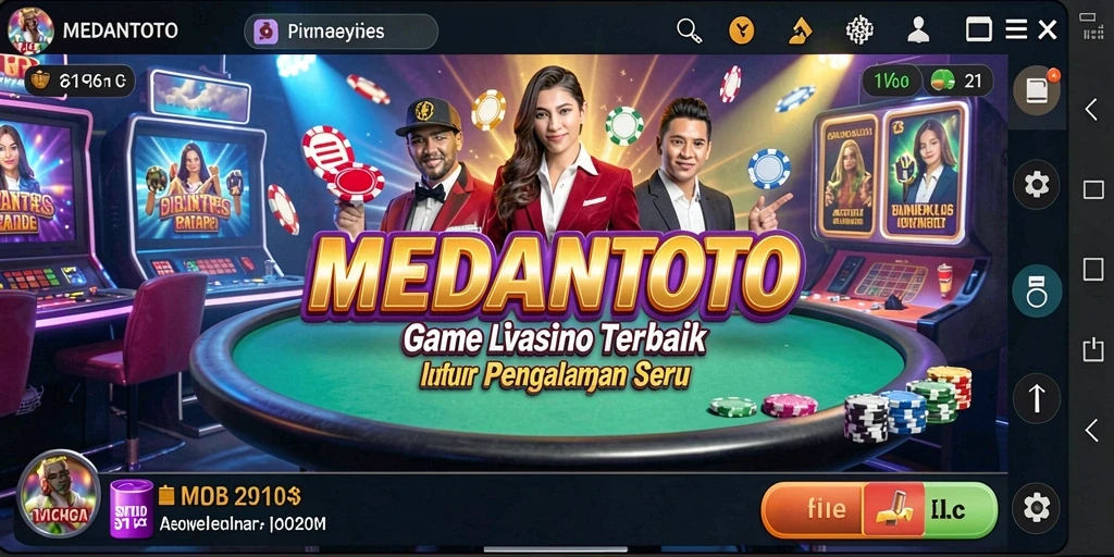 Tampilan gameplay seru di MEDANTOTO dengan dealer langsung yang profesional.