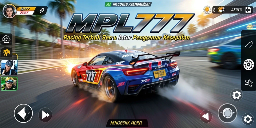 Screenshot gameplay MPL777 yang penuh aksi balap seru.