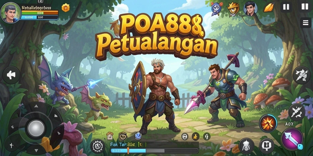 Tampilan gameplay seru dari POA88 yang penuh petualangan.
