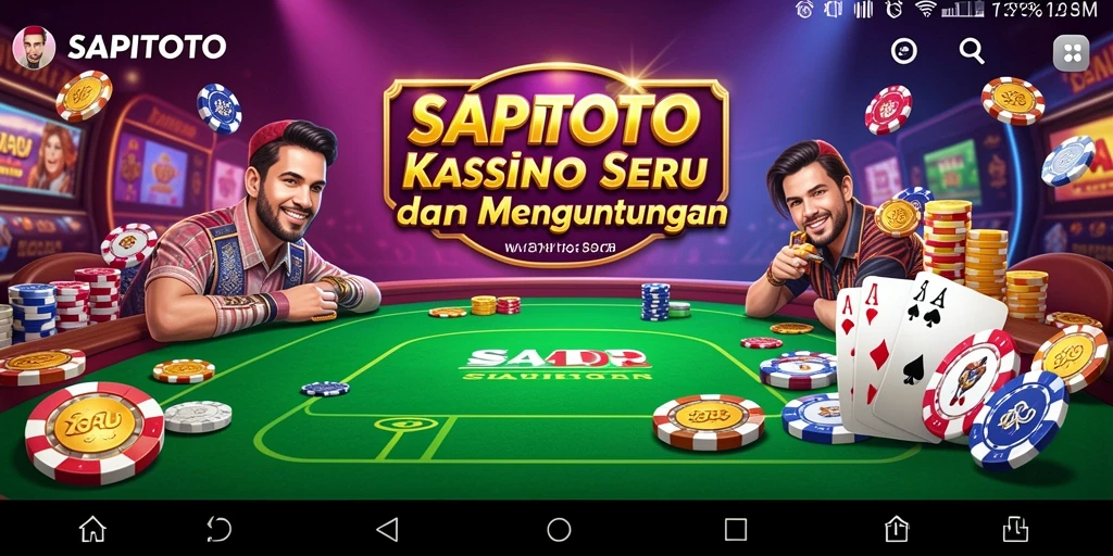Screenshot menampilkan gameplay seru di SAPITOTO dengan variasi permainan Kasino.
