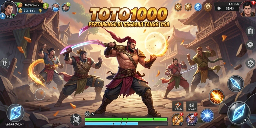 Screenshot gameplay seru TOTO1000 dengan aksi berintensitas tinggi.