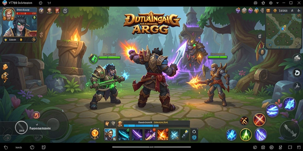 Menampilkan aksi pertarungan seru dalam game ARPG VT789.
