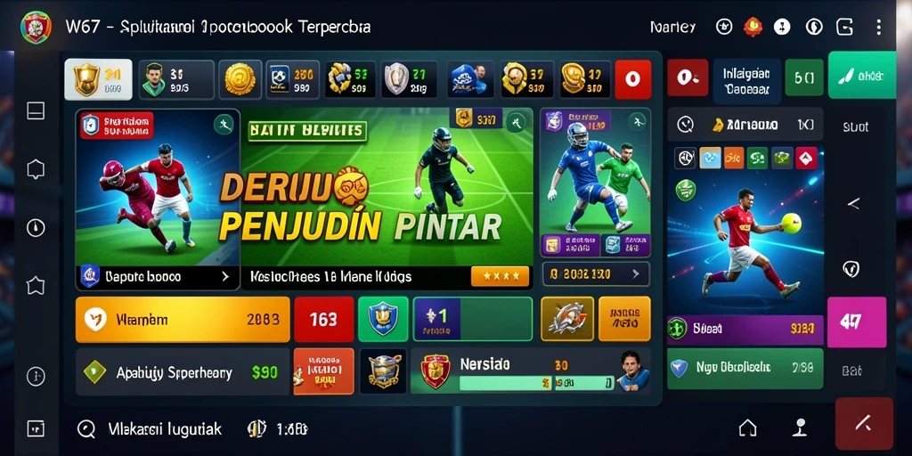 Tampilan permainan W67 yang menarik dan interaktif.