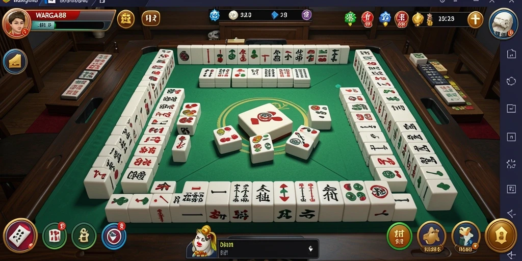 Tampilan menarik game Mahjong WARGA88 dengan level yang menantang.